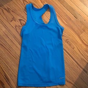 NIKE BLUE DRI FIT RACERBACK TANK